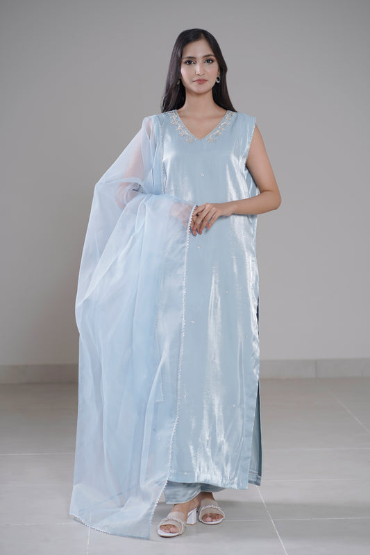 Triad Chic — Mirror Silk Longline Set