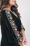 The Aure Embroidered Kaftan "Mehr-e-Green