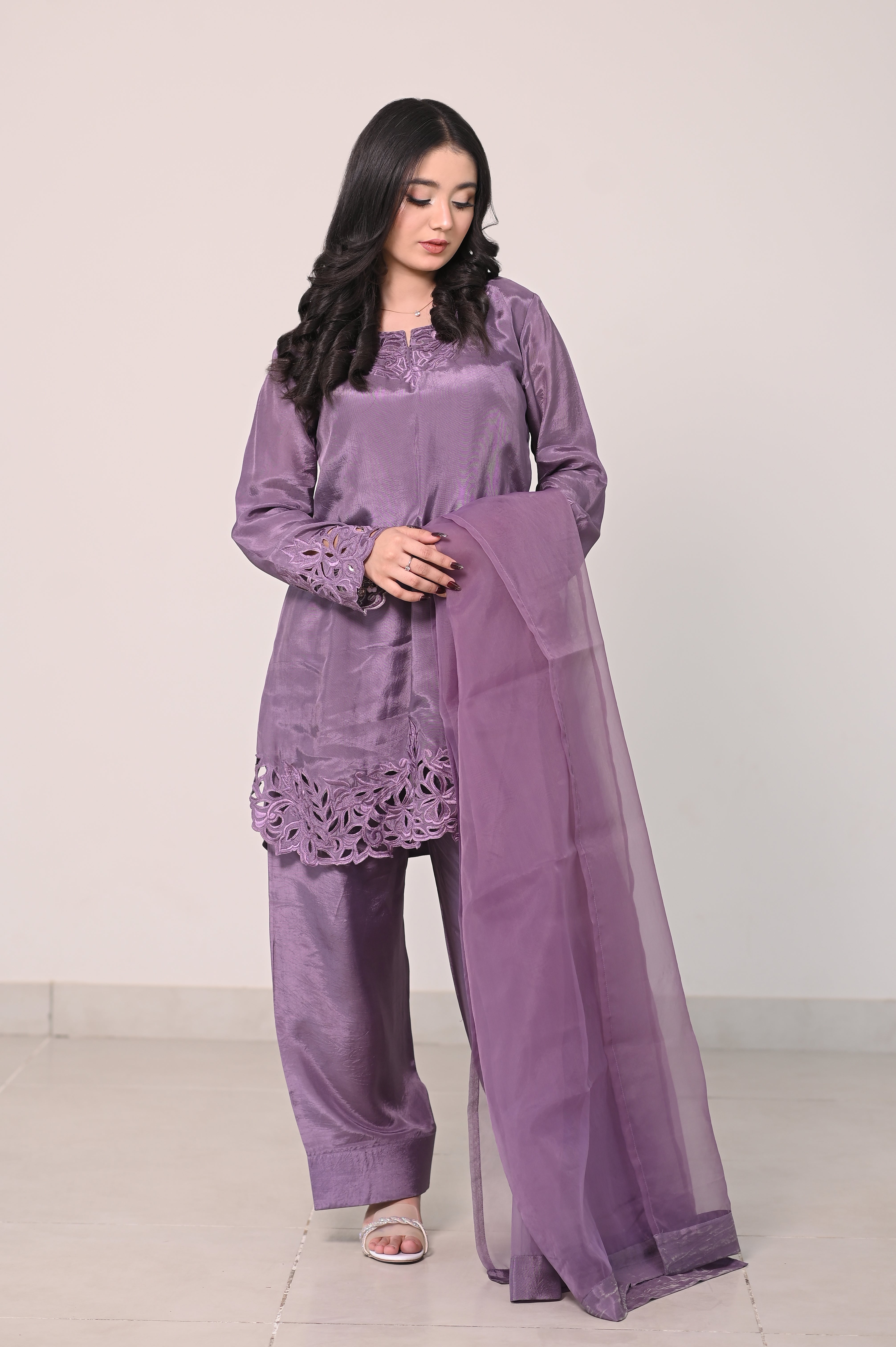 Aks-e-Mauve Cutwork Ensemble