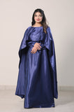 Flowing Cape-Shawl Style Maxi – Deep Blue