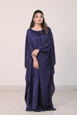 Istanbul Classic Cape-Sleeve Kaftan – Deep Navy Blue