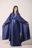 Flowing Cape-Shawl Style Maxi – Deep Blue