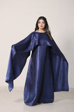 Flowing Cape-Shawl Style Maxi – Deep Blue