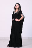 L’Artisan Embroidered Kaftan with Cutwork Neck