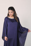Istanbul Classic Cape-Sleeve Kaftan – Deep Navy Blue