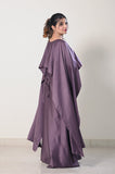 Flowing Cape-Shawl Style Maxi – Soft Lavender