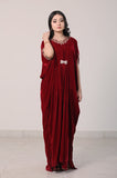 L’Artisan Embroidered Kaftan with Cutwork Neck