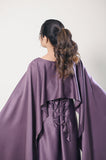 Flowing Cape-Shawl Style Maxi – Soft Lavender