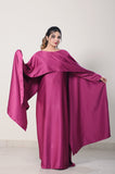 Flowing Cape-Shawl Style Maxi – Berry Plum