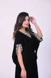 L’Artisan Embroidered Kaftan with Cutwork Neck