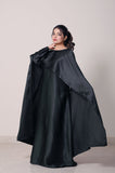 Flowing Cape-Shawl Style Maxi – Dark Bottle Green