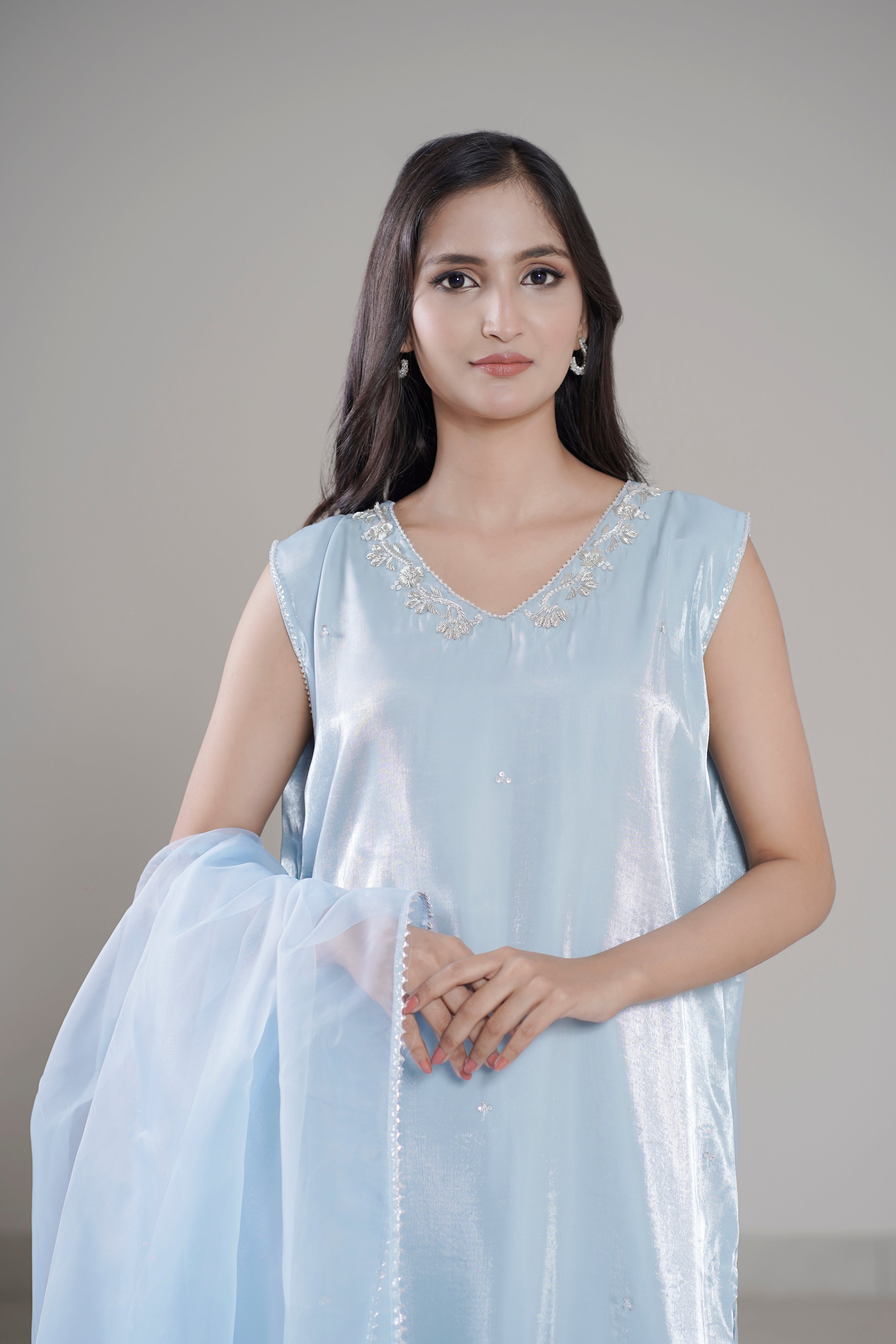 Triad Chic — Mirror Silk Longline Set