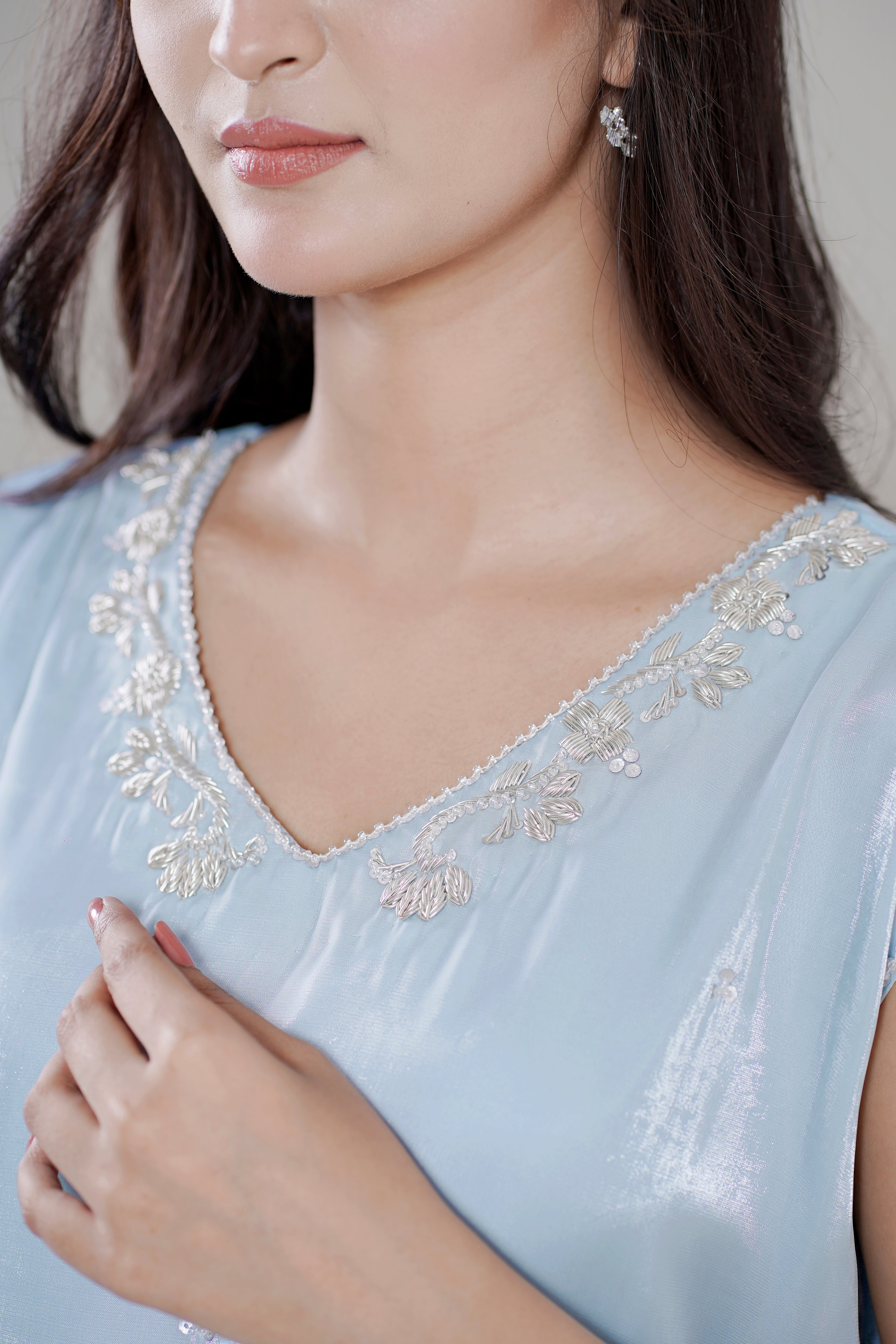 Triad Chic — Mirror Silk Longline Set