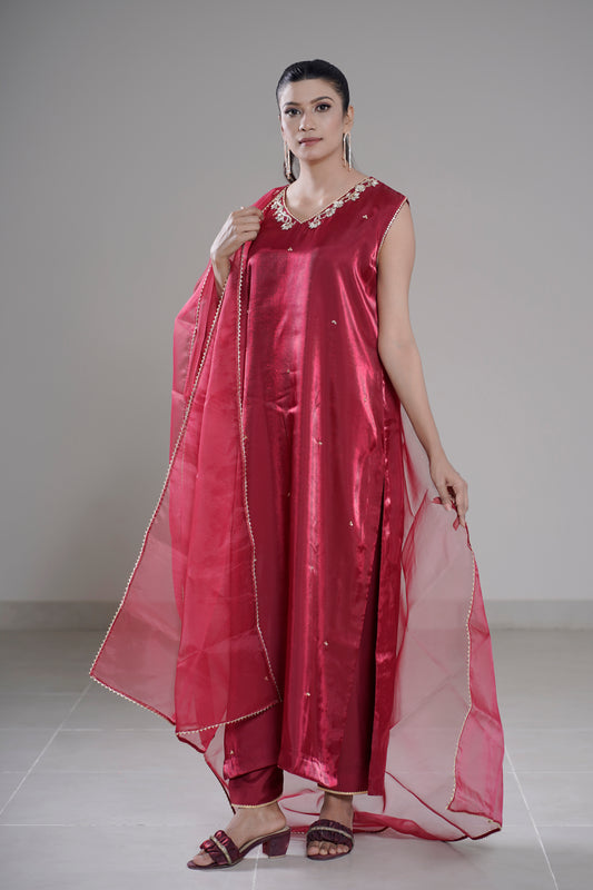 Triad Chic — Mirror Silk Longline Set