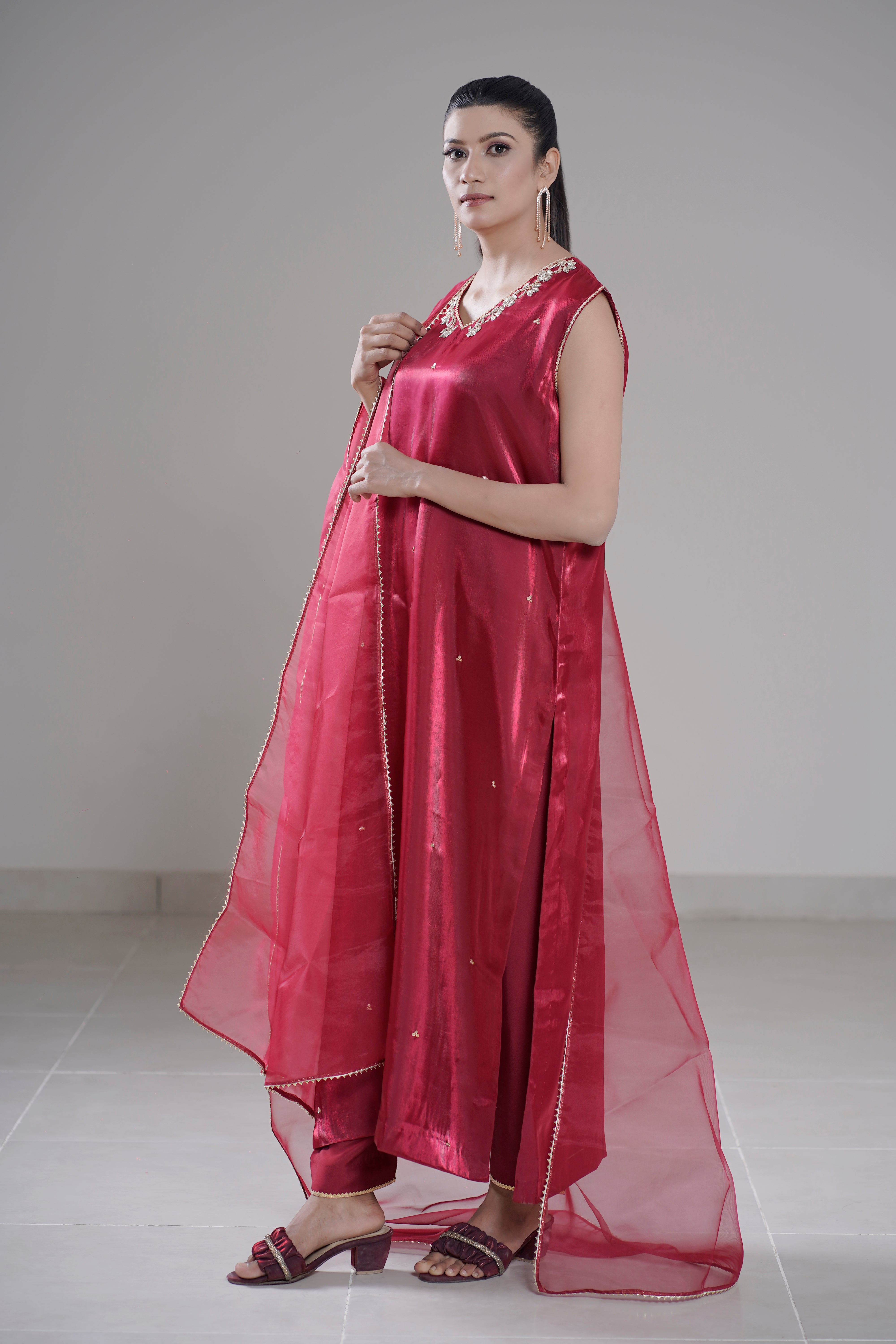 Triad Chic — Mirror Silk Longline Set