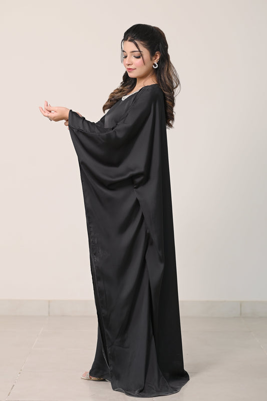 Istanbul Classic Cape-Sleeve Kaftan – Classic Black