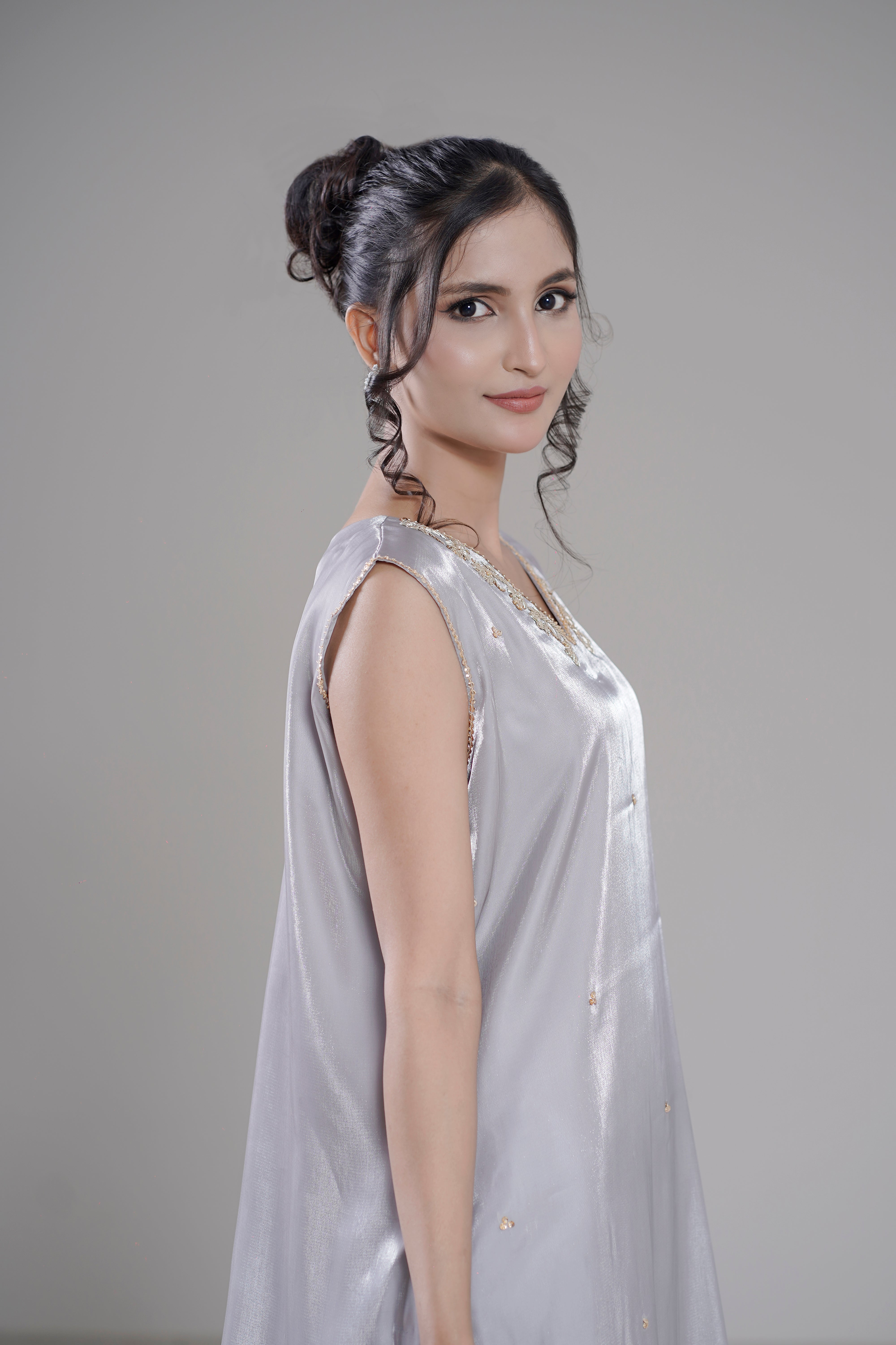 Triad Chic — Mirror Silk Longline Set