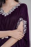 L’Artisan Embroidered Kaftan with Cutwork Neck