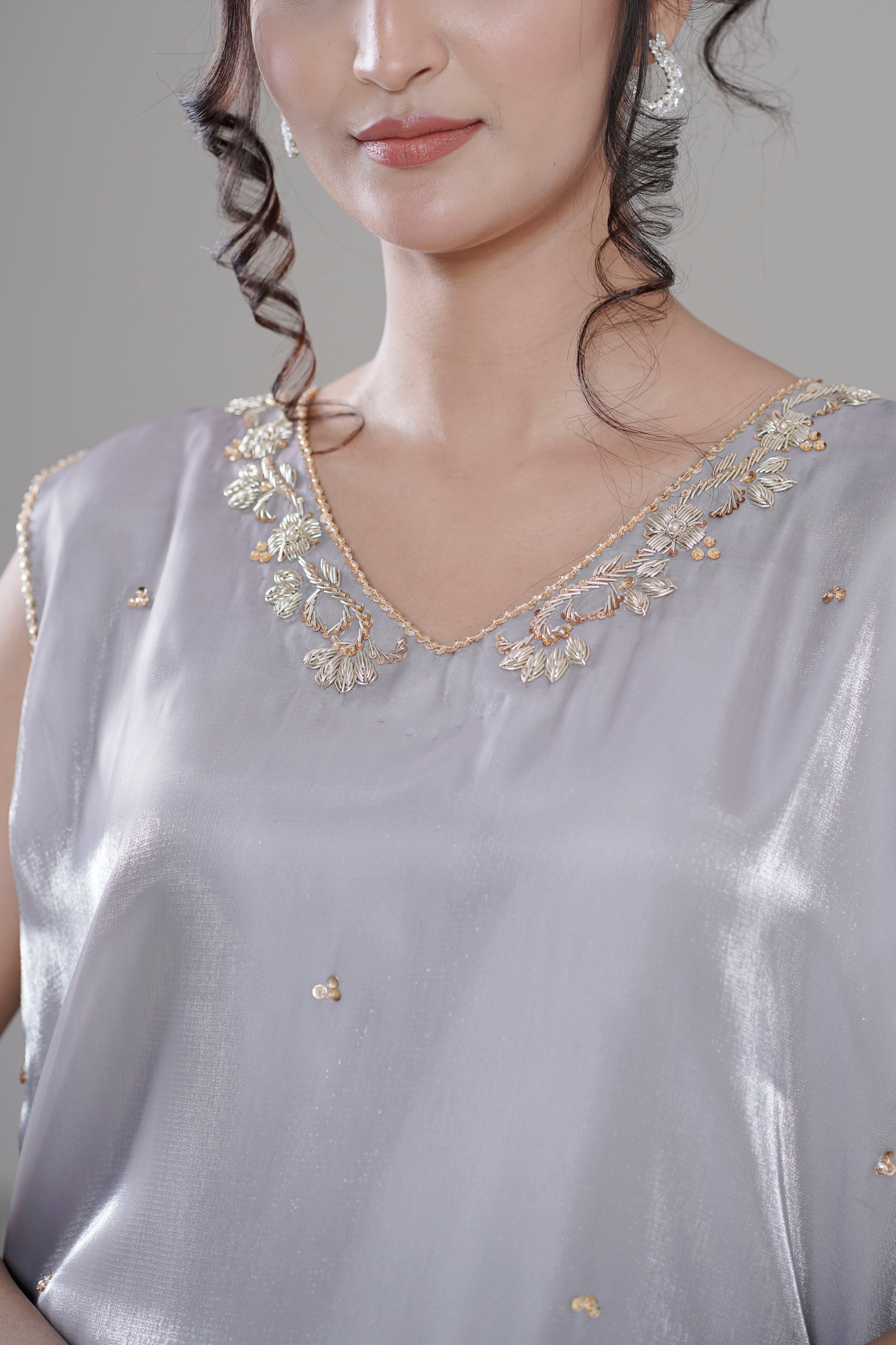 Triad Chic — Mirror Silk Longline Set