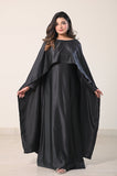 Flowing Cape-Shawl Style Maxi – Classic Black