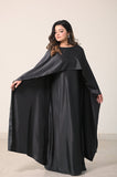 Flowing Cape-Shawl Style Maxi – Classic Black