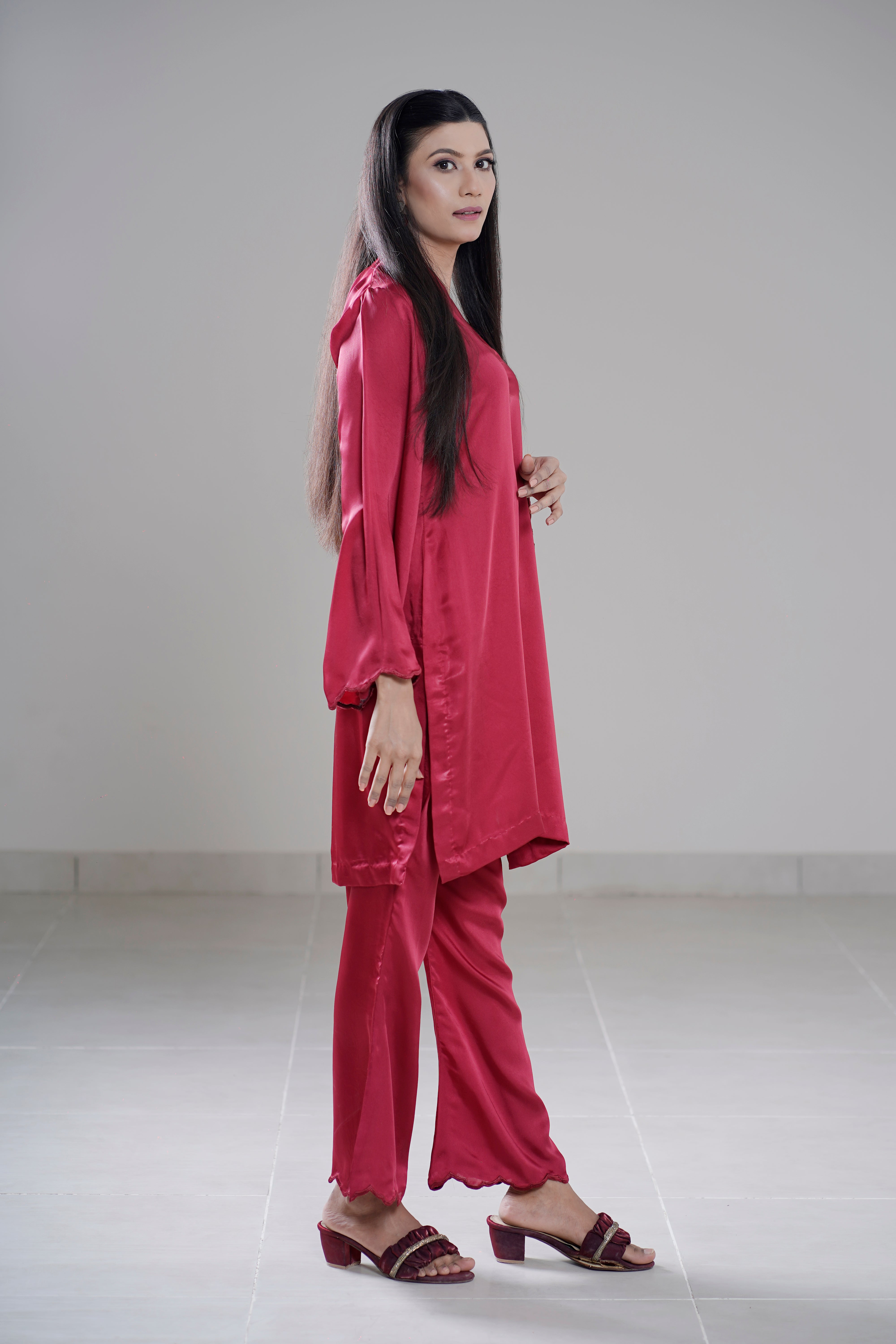 The Luxe Cutwork Silk Set