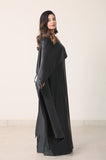Flowing Cape-Shawl Style Maxi – Classic Black