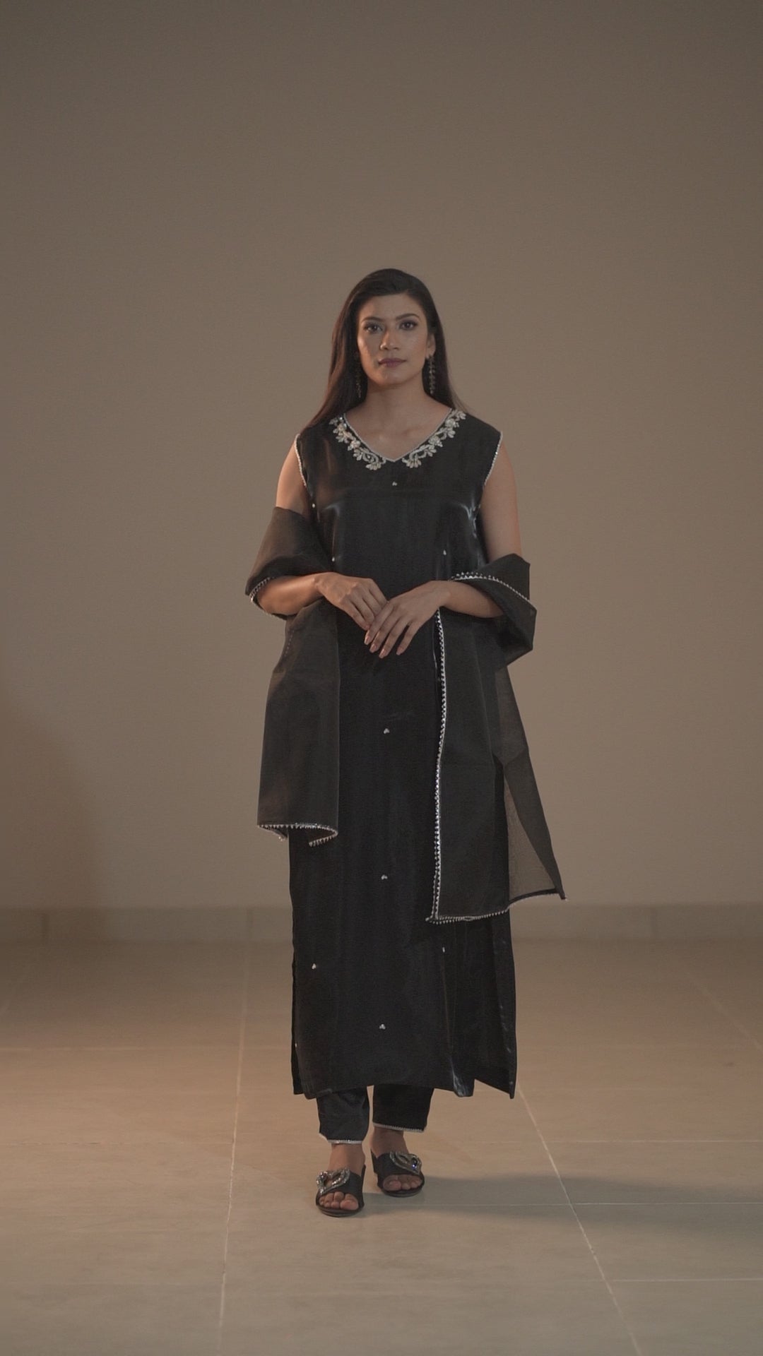 Triad Chic — Mirror Silk Longline Set