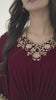The Aure Embroidered Kaftan "Mehr-e-Maroon"