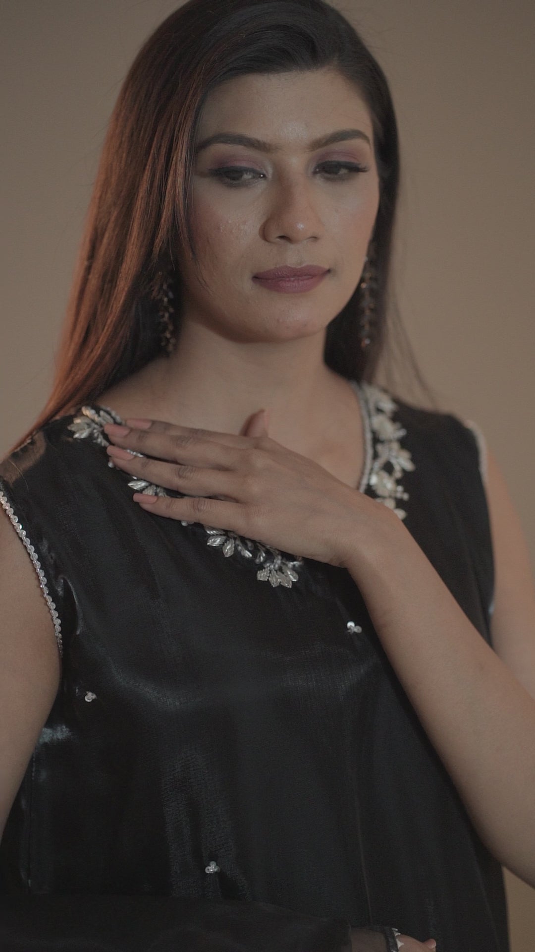 Triad Chic — Mirror Silk Longline Set