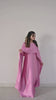 Flowing Cape-Shawl Style Maxi – Dusty Rose Blush