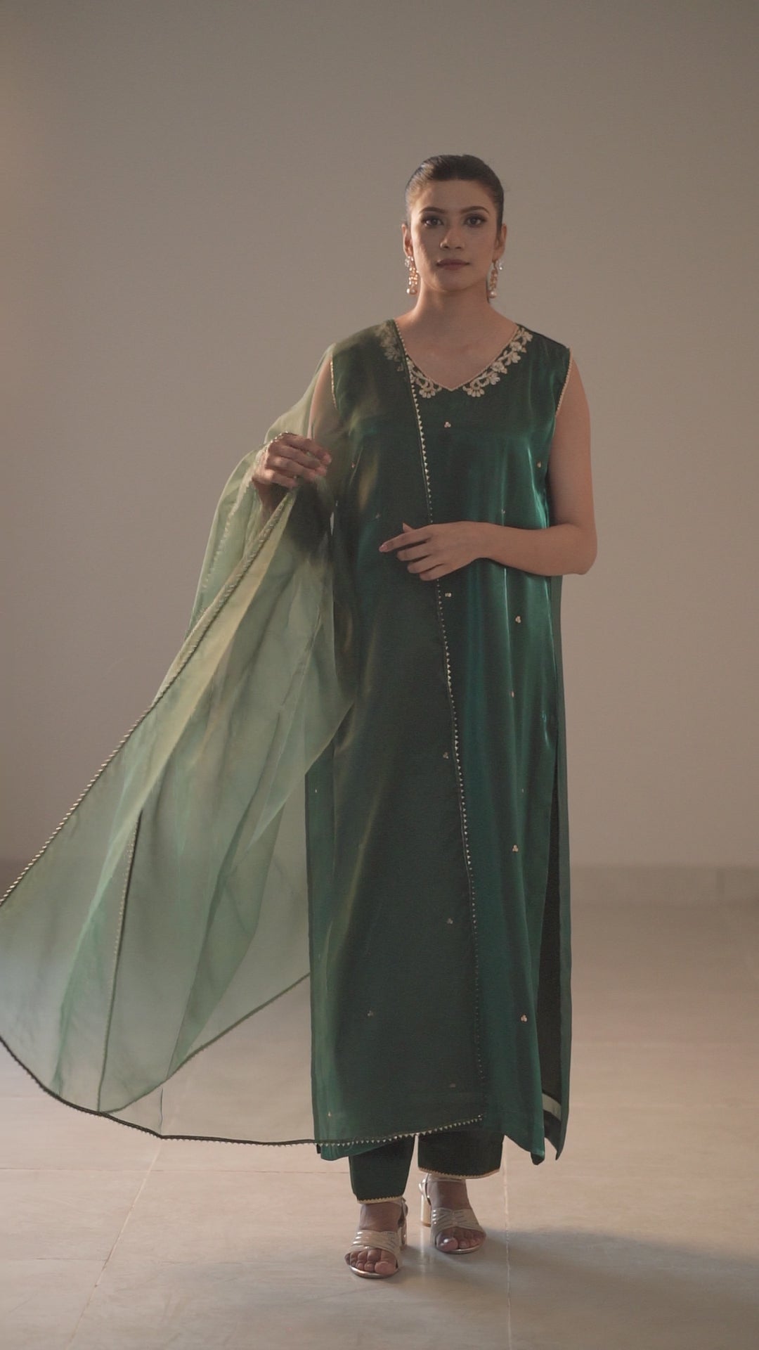 Triad Chic — Mirror Silk Longline Set