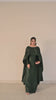 Flowing Cape-Shawl Style Maxi – Dark Bottle Green