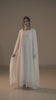 Cloud Flow Maxi — Soft White Georgette with Cape Sleeves