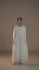 Cloud Flow Maxi — Soft White Georgette with Cape Sleeves