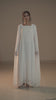 Cloud Flow Maxi — Soft White Georgette with Cape Sleeves