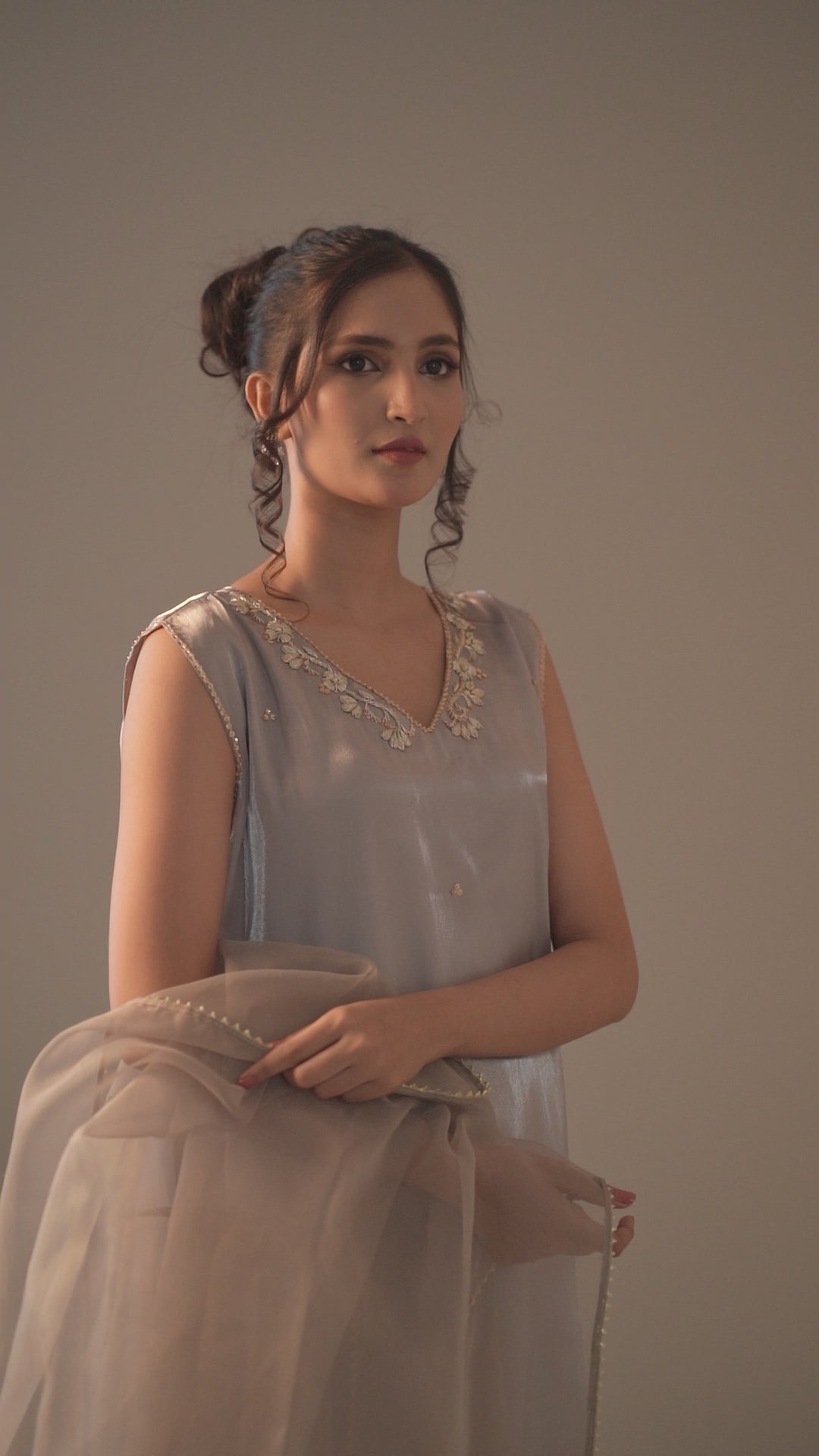 Triad Chic — Mirror Silk Longline Set